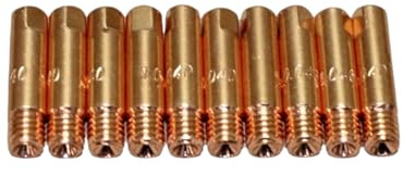 STM Der Meisterladen Stromdüse Kontaktrohr Schweißdüsen 10 Stk. 0,6mm-1,2mm M6x25 MIG/MAG Typ 14/15 (10 Stk. 1,0 mm)