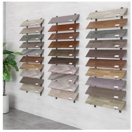 GRRICEPL Floor Tile Display Stand, Large Wall-mounted Sample Rack, Sample Door Stand, Wall Covering Display Stand, Skateboard Storage Rack(Black,140x20cm)