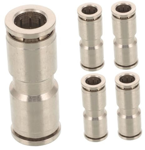 SOLUSTRE 5St Trachealer Schnellanschluss Crimpverbinder adapter für pneumatische Crimpanschlüsse Schlauch Schnellkupplungen Quetschfittings aus Metall Rostfreier Stahl