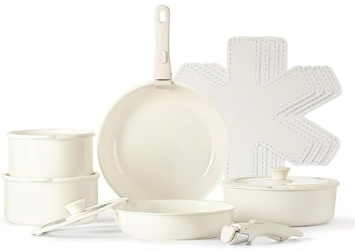 Köksredskapsset Nonstick Med Avtagbart Handtag Grytor Och Kastruller Set Med Lock Induktionskokkärl Nonstick Matlagningsset Ugnssäker Fläck- Och Reptålig,15 pieces