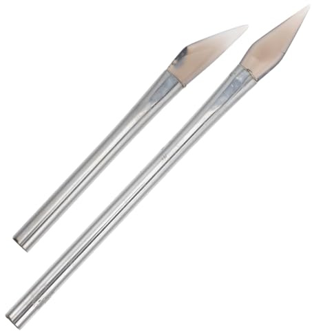 KONTONTY Bruñidores De Ágata Con Mango Para Pulir Joyas 2 Piezas, Herramientas De Acero Inoxidable 14 Cm y 20 Cm, Pulidores Profesionales Para Joyería, Uso Artístico y Manualidades