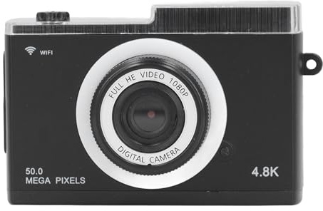 Digitalkamera, 48 MP Vlogging-Kamera mit 8-fachem Zoom, Anti-Shake, Dual-Kameras Vorne und Hinten, Beauty-Filter, 2,4-Zoll-IPS-Bildschirm, Kompaktkamera für Jungen, Mädchen,