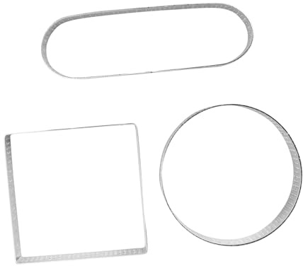 MAGICLULU Anelli per Crostata in Acciaio Inossidabile 3 Pezzi Foro Microforato Stampo per Dolci Mousse Facile da Sformare per Pasticceria e Cottura