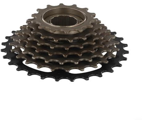 Zeroupshop Mountain Bike Freewheel 6/7/8 Speed 13/14-28T Screw-On Cassette High-Carbon Steel Smooth Shifting Replacement Part For Road Bicycles(7 speed)