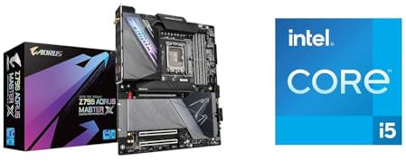 Gigabyte Z790 AORUS MASTER X Scheda madre + Intel Core i5-12600K 12th Generation Desktop Processor (Base Clock: 3.7GHz Tuboboost: 4.9GHz, 6 cores, LGA1700, RAM DDR4, DDR5 up to 128GB), Black