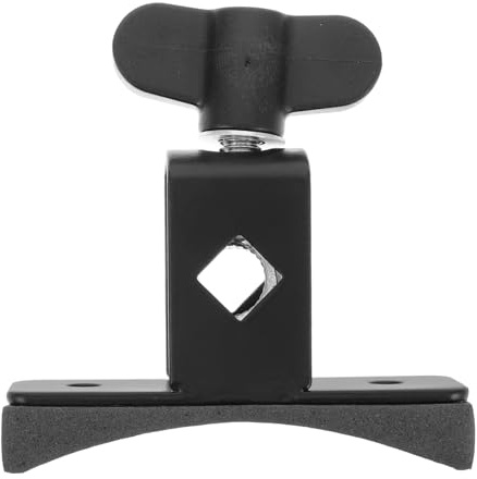 Toddmomy Abrazadera para Aro de Batería Negra Diseño Ajustable y Material de Aleación para Soporte Seguro en Instrumentos de Percusión y Accesorios de Batería