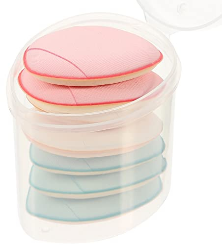 VICASKY 7 piezas de esponja de dedos para maquillaje, borla de polvo transpirable y reutilizable para líquidos y polvos para la piel, colores aleatorios