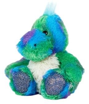 Warmies Rainbow Dinosaur Plush Mini Size, Fully Microwavable and Weighted Cuddly Heat Pad for Anxiety, Chill in The Freezer or Heat in Microwave, Heat Pad