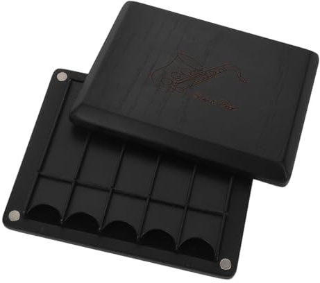 Vaguelly Elegantes Klarinettenblatt Etui mit Doppelseitiger Aufbewahrung zu 10 Blätter Schwarz Universelle Kompatibilität und Tragbar für Musikunterricht und Outdoor Konzerte