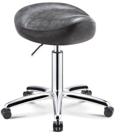 FXLUHAY Taburetes, Taburete de Silla de Montar, Taburete Giratorio Profesional con Ruedas y Altura Ajustable for Dentistas, Salones de Belleza, Tatuajes y hogar.
