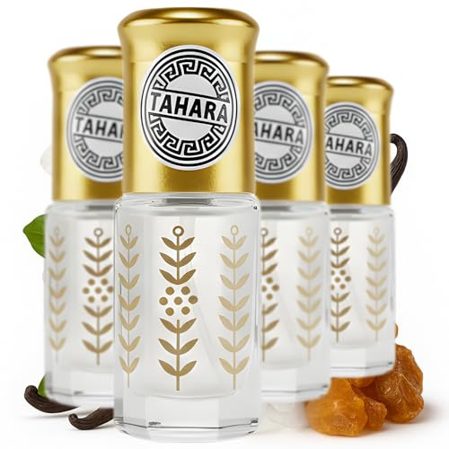 Craft & Care – Musk Tahara Perfume Árabe | Aceite Perfumado CREMOSO Y CONCENTRADO 3 ml (Formato Bolsillo) | Almizcle Blanco con Notas de Algodón y Jazmín | Unisex, Sin Alcohol (1, Tahara)