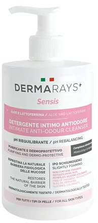 Dermaray Sensis, Detergente intimo idratante delicato a pH Riequilibrante, Antiodore, 500 ml