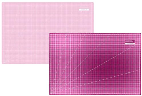 Semplix Schneidematte A1 90x60 cm, selbstheilend, Patchwork & Hobby (beere-rosa)
