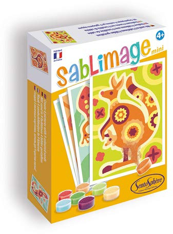 SENTOSPHERE Sandbilder-Kreativset Mini für Kinder, Motiv Aborigines