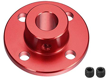 sourcing map 8mm Inner Dia H13xD10 Rigid Flange Coupling Motor Guide Shaft Coupler Motor Connector for DIY Parts Red