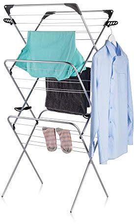 Minky 3 Tier indoor Airer with Flip outs- Silver & Black