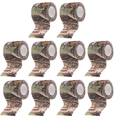 ETOPARS 10 Rolle Selbstklebende Tarnung Band Outdoor Tarnband Wrap Camouflage Elastisch Stealth Band Camo Schutz für Militär Jagd