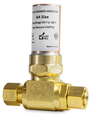 EFIELD MH-230-2-FM Tee Copper Water Hammer Arrestor, 3/8 OD Comp. X 3/8 OD for Dishwasher Connection Female Comp