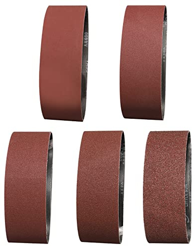 Sruhrak Slipband 40 x 303 mm – 10 stycken bandslipband, 2 x korn 60/80/120/240/400 slipbandsset, för slipning, filning, slipning och avrostning, bäst för trä
