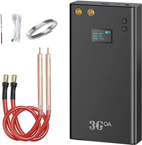 KKTECT Saldatrice a Punti 7500 mAh 70 marce regolabili Schermo LCD Mini saldatrice a punti fai-da-te con lamina di nichel da 5 m per batteria Puntatrice portatile