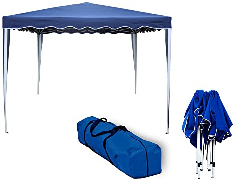 Amiaire Carpa Plegable 3x3 m Impermeable – Cenador Gazebo Pop Up para Jardín, Terraza, Playa, Camping y Eventos | Estructura de Acero, Montaje Rápido, 8 Piquetas, 4 Cortavientos y Bolsa