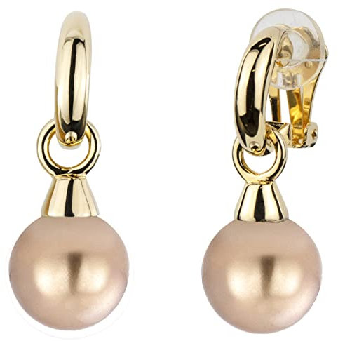 Traveller Ohrclip - Hänger - 14mm Perle bronze - 22kt vergoldet - 114246