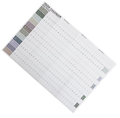 OHPHCALL Wandkalender Jahresplaner Mit Blanko Memo-feldern Stilvoller Familienkalender in Gedeckten Farben Einfacher Wandplaner Für Büro Zuhause Schule Und Organisation
