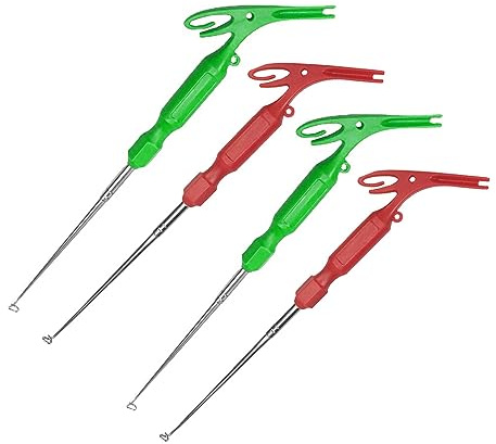 SagaSave Kit di attrezzi multiuso da pesca, 4 pezzi in acciaio inox, per rimuovere ami e disaccoppiare rapidamente i nodi, per legare rapidamente i nodi