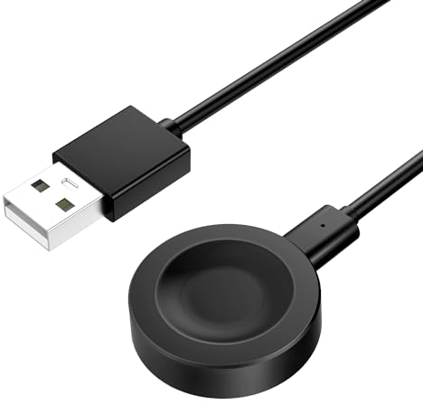 TiMOVO Charger Compatible with Huawei Watch GT5/GT4 46mm/41mm/Watch GT3/GT3 SE/GT3 Pro/Watch 4 /Watch 4 Pro/Watch3/Watch 3 Pro new/Watch Ultimate Smartwatch, Magnetic USB Charging Cable Cord - Black