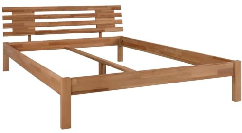 Staboos Bett Ludwig Bettgestell aus Buche Doppelbett Ehebett, 160x200 cm | Robustes Balkenbett aus Naturholz, biogeölt & schadstofffrei - Made in Germany für Schlaf-, Jugend- & Gästezimmer