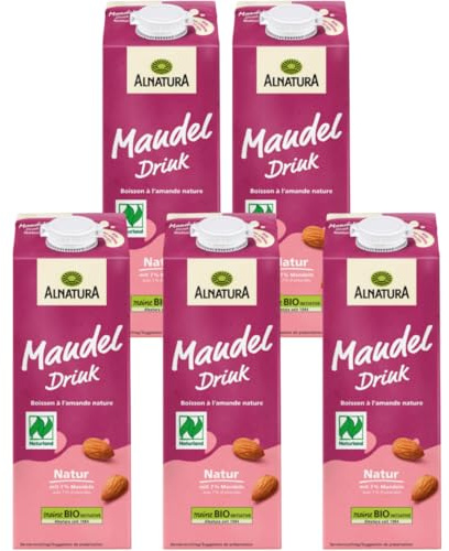Alnatura Naturland Mandel Drink ungesüßt 1000 milliliter x 5 Stück