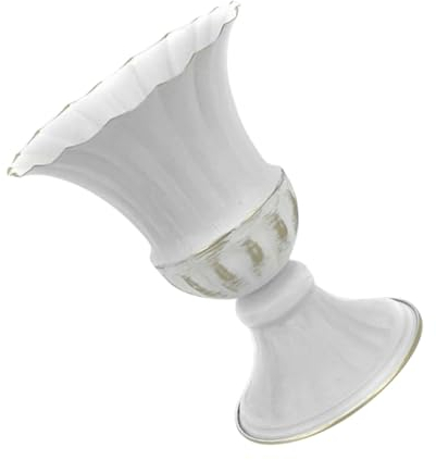 CIMAXIC Blumenarrangement-vase Metall-blumentopf Im Vintage-Stil Weißes Finish