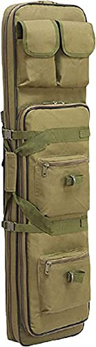 ANSNOW Langer, Weicher Gewehrkoffer – 32/38/46 Zoll, Taktischer Gewehrrucksack Mit Schultergurt, 4 Taschen, Wasserdichte Nylon-M4-Waffentasche,En-Airsoft-Rucksack Zum Angeln, Jagen, Schießen/Grün/85