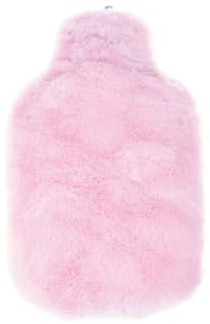 Hugo Frosch Öko-Wärmflasche Kinder 0,8 l mit weichem Flauschbezug Rosa | Formstabile Kinder-Bettflasche Made in Germany, auslaufsicher & geruchsneutral, mit Kuschel-Überzug, abnehmbar & waschbar