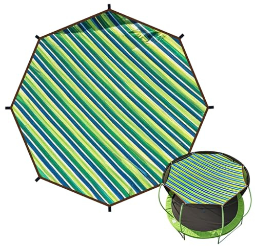 Trampolin Sonnenschutz Abdeckung,Ø 183 244 305 366 427 457cm 305 366 427cm Trampolin Sonnenschutznetz, Für 8/6 Stangen Trampolin,UV-resistent & wasserdichte, Reißfest