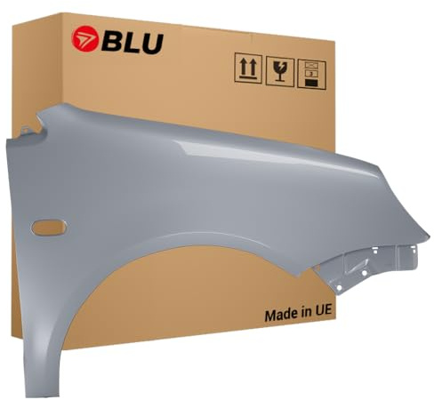 BLU Premium Kotflügel Passend für VW Volkswagen 9N IV 4 LA7W Rechts Silber | 2001-2005 | Vorderseite Vorne | Verzinkt & Lackiert | Einbaufertig