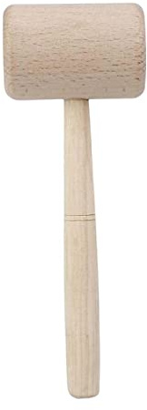 Maillet en Bois de Hêtre Solide 225mm, Marteau Professionnel Mini pour Menuiserie, Charpente et Travail du Bois