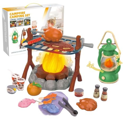 Jeu De Camping pour - Jouet d'apprentissage Créatif Kit De Campfire, Jeu D'aventure De Cuisine, Équipement De Jeu De Rôles De Collecte De Jouets en Plein Air | Jeu