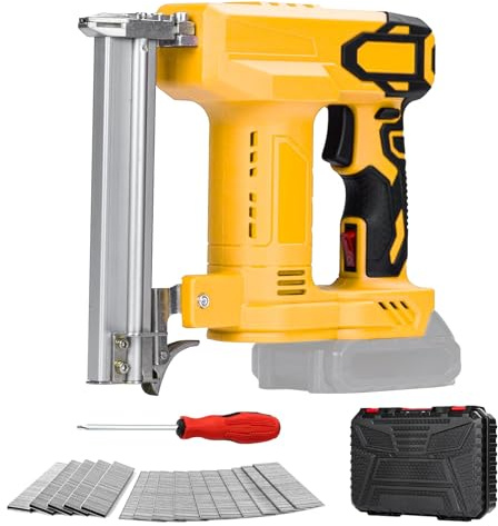 for DEWALT 18V 2-in-1 Cordless Brad Nailer and Stapler Gun, Electric Tool Compatible with 18V/20V Batteries, for Carpentry, Upholstery, and DIY Projects (Includes 100 Nails & 500 Staples)