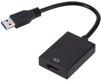 USB to HDMI Adapter, Type 3.0 to HD Cable Converter 1080P Connector Output, HD Video Audio Multi Monitor Converter Adaptor Compatible with Windows 11/10/8.1/8/7 Mac-Os for PC Laptop Projector HDTV