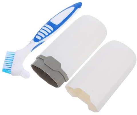 ibasenice Estuche para Cepillos de Dientes de Viaje con Caja de Almacenamiento de Pp Azul, Elimina el Mal Olor Bucal y Protege Cepillos para Dientes y Dentaduras en Viajes de Negocios