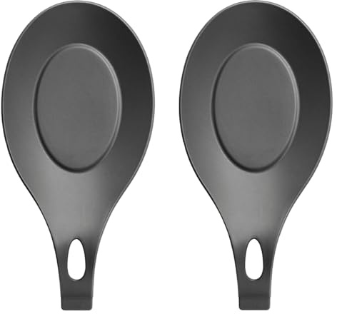 2PCS Silicone Spoon Rest,Reusable Spoons Rest for Kitchens,Suitable for Wooden,Iron,Teaspoons, and Kitchen Utensils