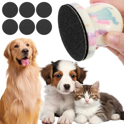 CIATBYYJ Lima per unghie per cani con 4 dischi sostituibili, per una cura sicura e facile delle unghie, la tavola antigraffio per unghie per cani e gatti assicura unghie lisce e sane per cani e gatti