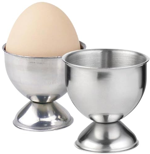 Nuiorfty 2 portauova per Uova alla Coque portauova in Acciaio Inossidabile Supporto per Uova alla Coque Facile da Pulire per ristoranti Hotel cucine e Sale da Pranzo
