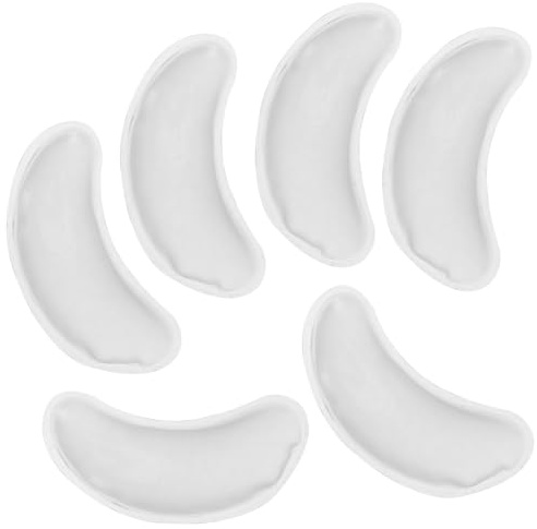 EXAOMBLE 6 Stück Wiederverwendbare Gel Augenpads Kühlend Transparent mit Kältekompresse für Augenpflege bei Arbeit Reisen und Hause