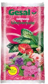 Gesal Terriccio Universale, Formula Completa con Elementi Nutritivi, per Piante Verdi e Fiorite, 20L