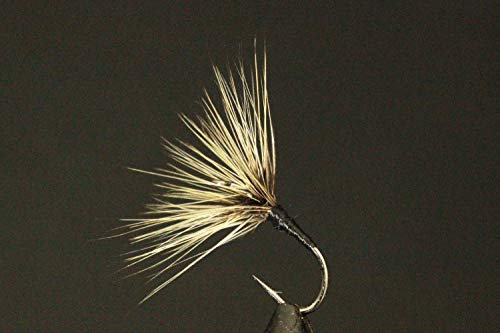 Tigofly 12 Stück/Packung 10 # 12 # 14 # Tenkara Fliegen Kebari Reverse Hackled Trockenfliegen Lachs Forellen Fliegenfischen Köder (14)