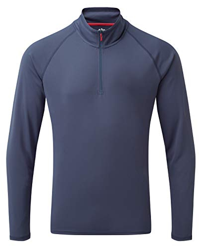 Gill Herren UV - Tec Zip Neck Top - Ocean - Leichte UV Protection und SPF Properties Langarm