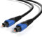 Cable Óptico Digital Toslink de 1m con Contactos Dorados, Compatible con Barra de Sonido, Home Cinema, Sistema HiFi, PS4. Ideal para Entretenimiento y Cine en Casa