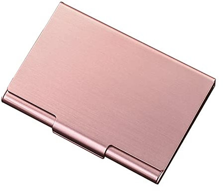 Visitenkartenetui Visitenkartenhalter Pocket Visitenkarten Fall Slim Visitenkarte Carrier Visitenkarteninhaber Brieftasche Für Männer Frauen Metall Visitenkartenhalter (Color : Pink)